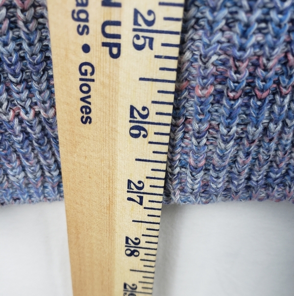 J.Jill Blue Multicolored Knit 3/4th Length Sleeve Sweater Oversized Sz S - Picture 8 of 10